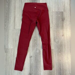 Women’s Dark Red Full Length Leggings Size Small